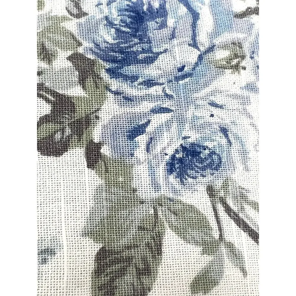 Shabby Chic Placemats Blue White ROSES Ruffle Fabrics English Garden 4 Pc Set
